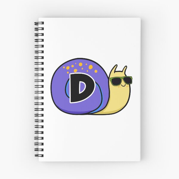 Item preview, Monogram D Cute Cool Garden Snail designed and sold by kidsmonogram.