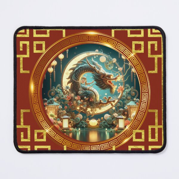 Item preview, Fantasy Dragon zodiac ushering Lunar New Year (silvergoldvisionary) designed and sold by SGVisionary.