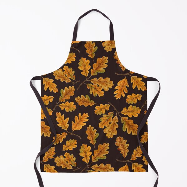 Item preview, Autumnal oak leaves on dark brown designed and sold by Katerina Mitkova Kirilova.