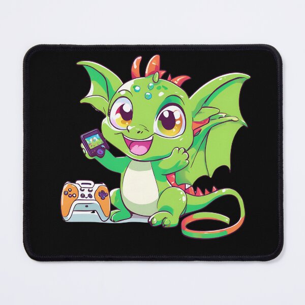 Item preview, Dragon playing Video Games Funny Gift for Video Games Players designed and sold by Bawek85Designs.