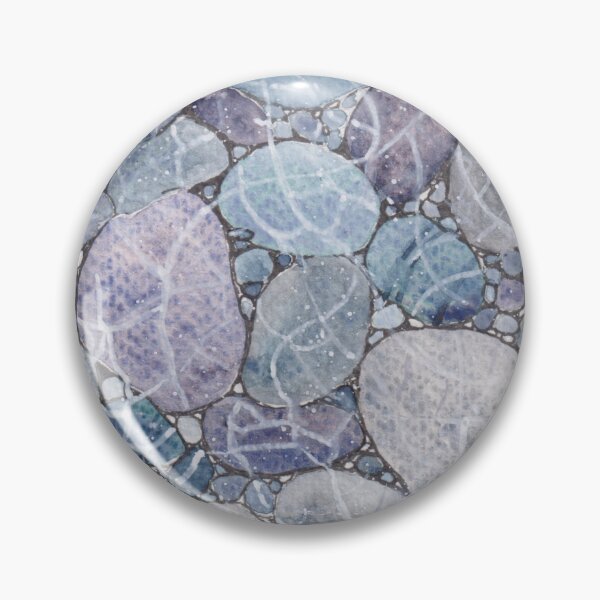Item preview, Blue Rocky Riverbed - Every Journey Needs a First Step designed and sold by Waterwillow Art.