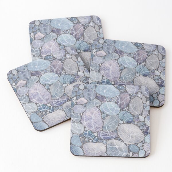 Item preview, Blue Rocky Riverbed - Every Journey Needs a First Step designed and sold by Waterwillow Art.