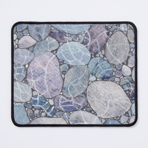 Item preview, Blue Rocky Riverbed - Every Journey Needs a First Step designed and sold by Waterwillow Art.