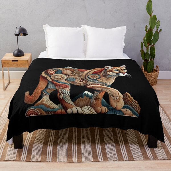 Item preview, Mountain Lion Art Tee - Earth-Tone Wildlife Design designed and sold by BlankCanvasHaHa.