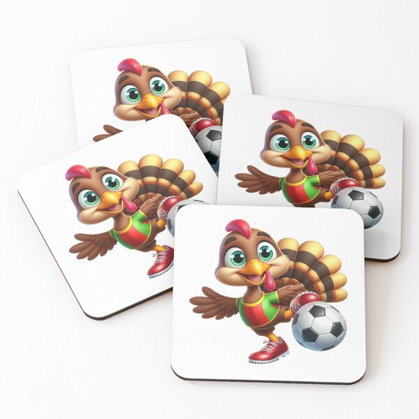 Item preview, Turkey Kickoff: Sporty Turkey in Red Shoes Scoring Goals! designed and sold by maritas22.