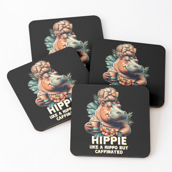 Item preview, Hippy Like A Hippo But Caffinated designed and sold by yoyola999.