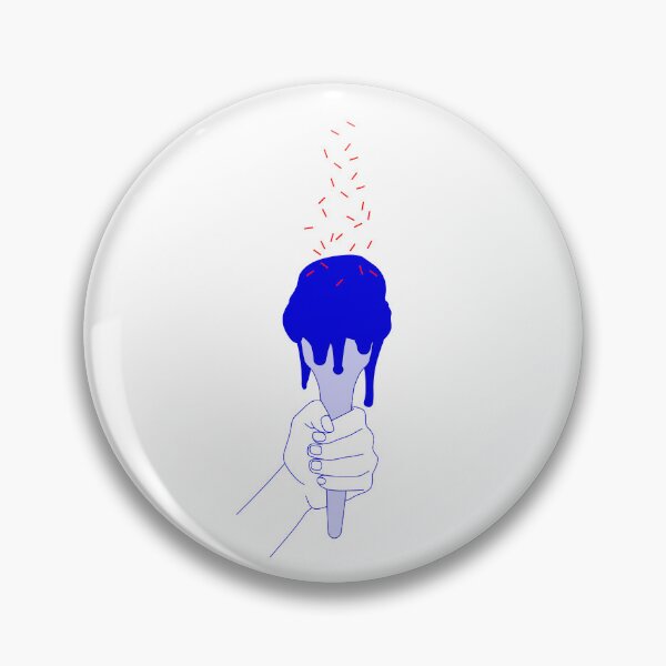 Item preview, La mano azul sostiene un helado derretido con chispitas designed and sold by Nadia--.