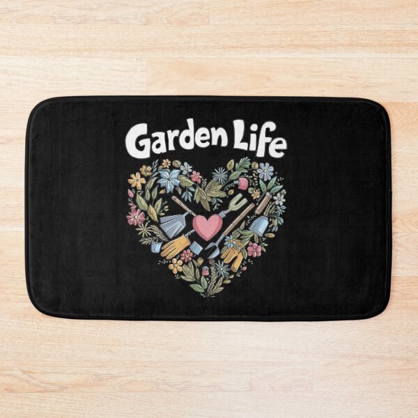 Item preview, Garden Life – Heart-Shaped Gardening Tools and Flowers Illustration designed and sold by love3617.