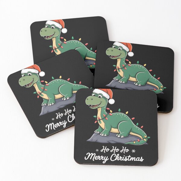 Item preview, Cute Dinosaur with Christmas Lights and Santa Hat designed and sold by PupnkittyMania ⭐⭐⭐⭐⭐.