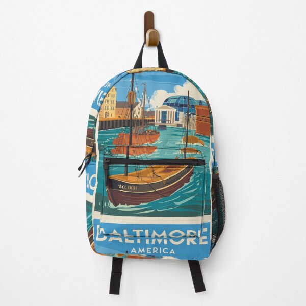 Item preview, Baltimore Vintage Travel Poster designed and sold by TravelerRat.