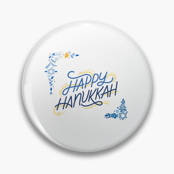 Item preview, Happy Hanukkah and Flower designed and sold by Kingkham-Design.