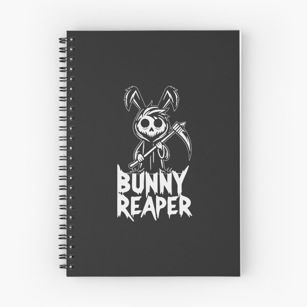 Aperçu de l'œuvre Bunny Reaper blanc sur noir créée et vendue par BackTime.