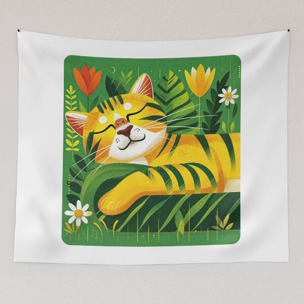 Item preview, Sticker T-shirt Design: SLEEPING CAT designed and sold by ForeverPrintsOK.