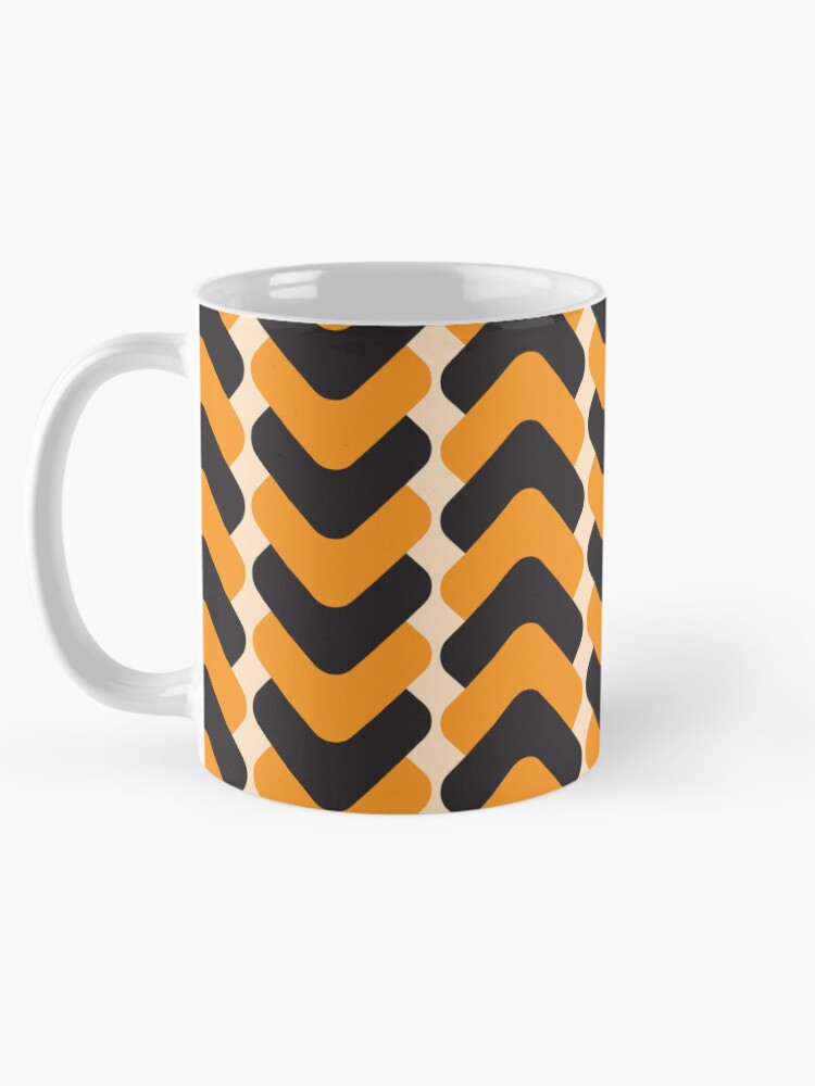 Thumbnail 5 of 6, Coffee Mug, Orange and black pattern designed and sold by RuthB-Design.