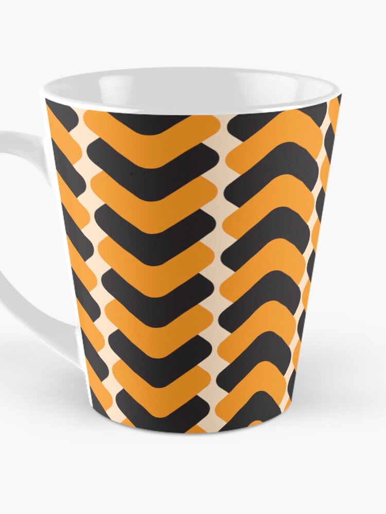 Thumbnail 3 of 4, Coffee Mug, Orange and black pattern designed and sold by RuthB-Design.