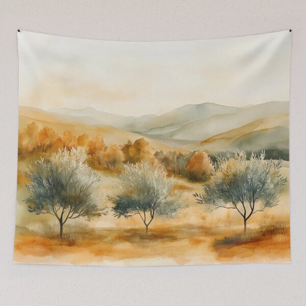Item preview, Olive Grove with Silvery Green Leaves - Watercolor Art designed and sold by solynneart.