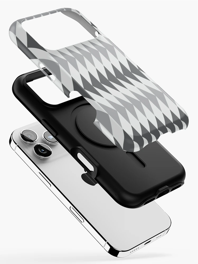 Thumbnail 2 of 4, iPhone Case, Grey triangle pattern designed and sold by RuthB-Design.