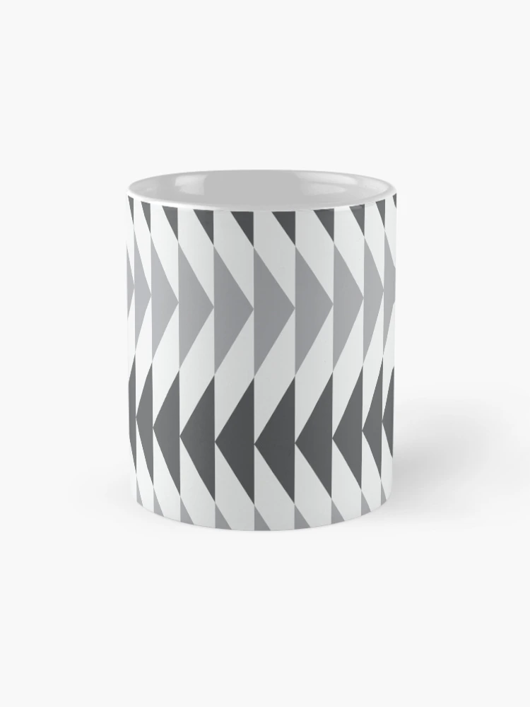 Thumbnail 4 of 6, Coffee Mug, Grey triangle pattern designed and sold by RuthB-Design.