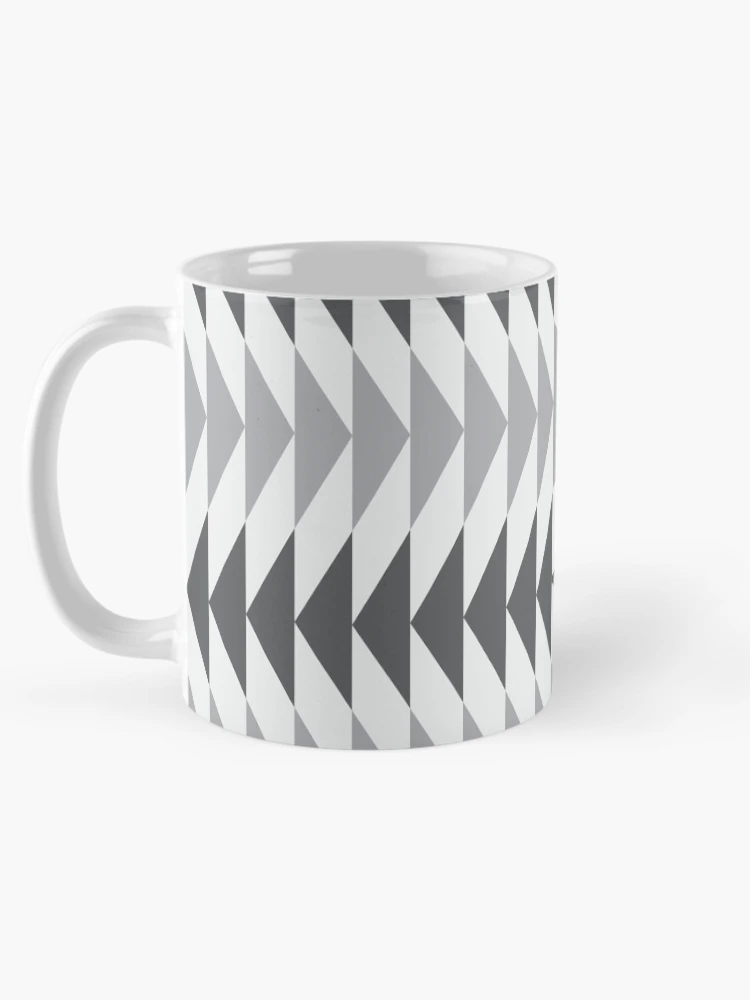 Thumbnail 5 of 6, Coffee Mug, Grey triangle pattern designed and sold by RuthB-Design.