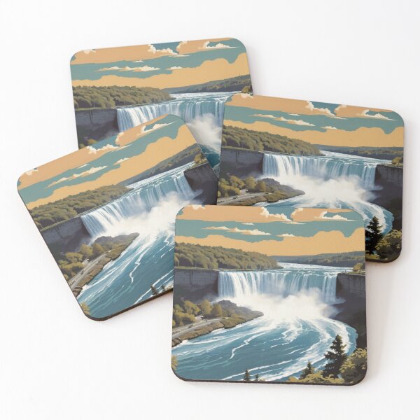Item preview, 001 Vintage Niagara Falls Poster Design designed and sold by Alexis Art Collection.