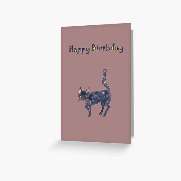 Geburtstagskarte Happy Birthday Katze Grußkarte