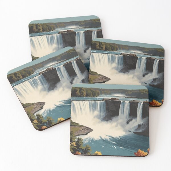 Item preview, 002 Vintage Niagara Falls Poster Design designed and sold by Alexis Art Collection.