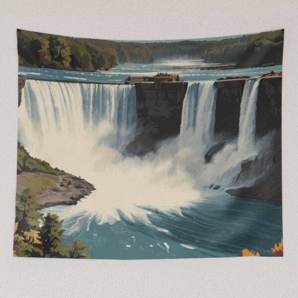 Item preview, 002 Vintage Niagara Falls Poster Design designed and sold by Alexis Art Collection.