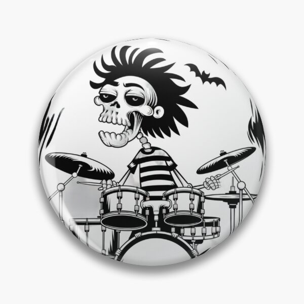 Item preview, Skeleton Boy Playing The Drums designed and sold by FunkyCatDesigns.