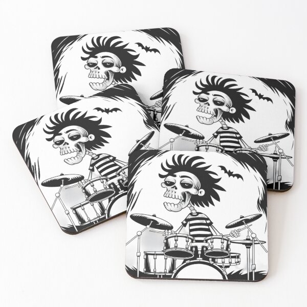 Item preview, Skeleton Boy Playing The Drums designed and sold by FunkyCatDesigns.