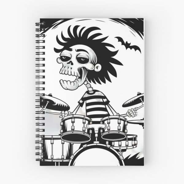 Item preview, Skeleton Boy Playing The Drums designed and sold by FunkyCatDesigns.