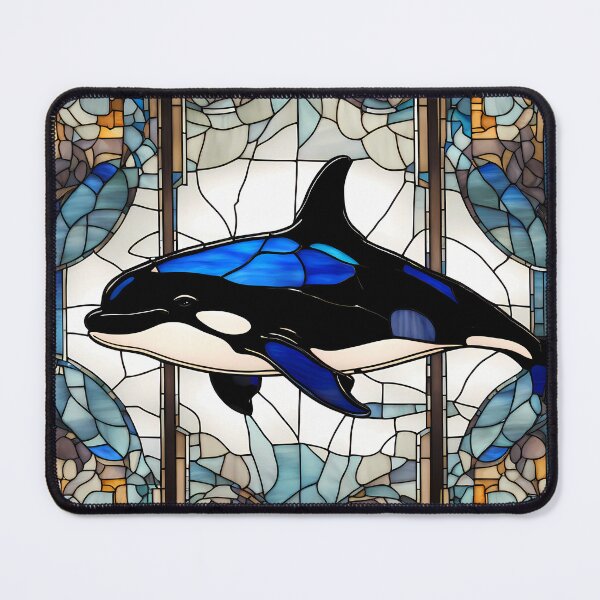 Item preview, Beautiful Stained Glass Orca Whale designed and sold by CalmnessbyChoice.
