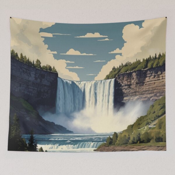 Item preview, 004 Vintage Niagara Falls Poster Design designed and sold by Alexis Art Collection.