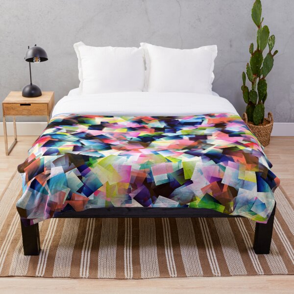 Item preview, Pink, Blue, Yellow and Red Abstract Geometric Squares designed and sold by KaSaPo.
