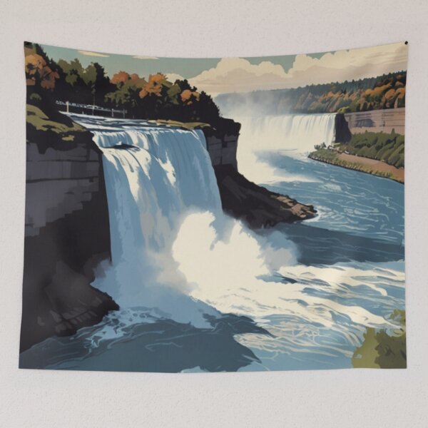 Item preview, 005 Vintage Niagara Falls Poster Design designed and sold by Alexis Art Collection.