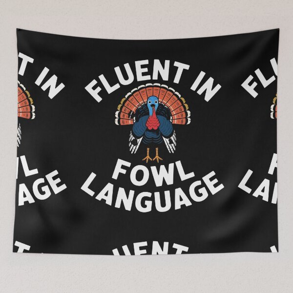 Item preview, Funny Fluent In Fowl Language designed and sold by PupnkittyMania ⭐⭐⭐⭐⭐.