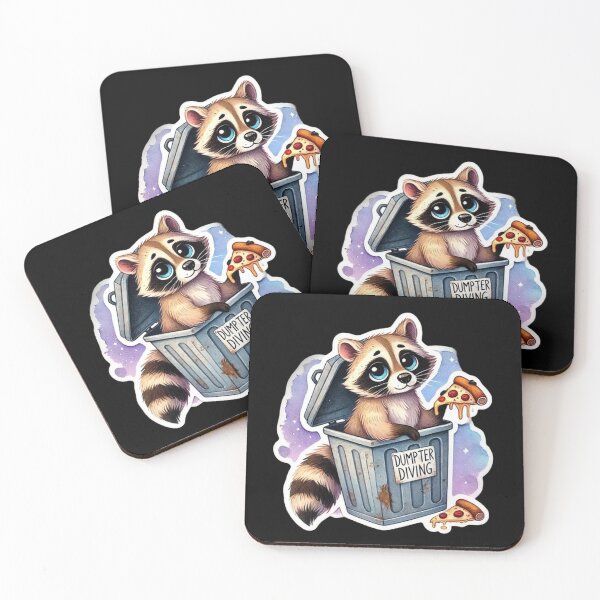 Item preview, racoon dumpster diving  designed and sold by EuropeanPrints.