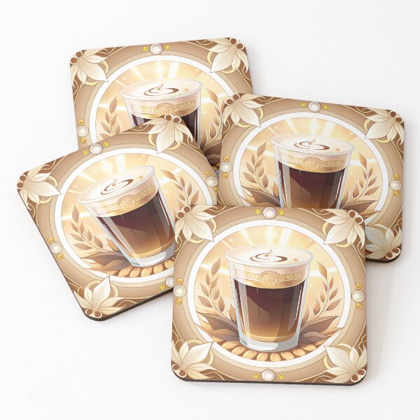 Item preview, Fresh espresso coffee in glass cup designed and sold by AhArtMe.