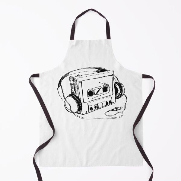 Item preview, Retro Cassette Player And Headphones Sketch designed and sold by katelsandpeach.
