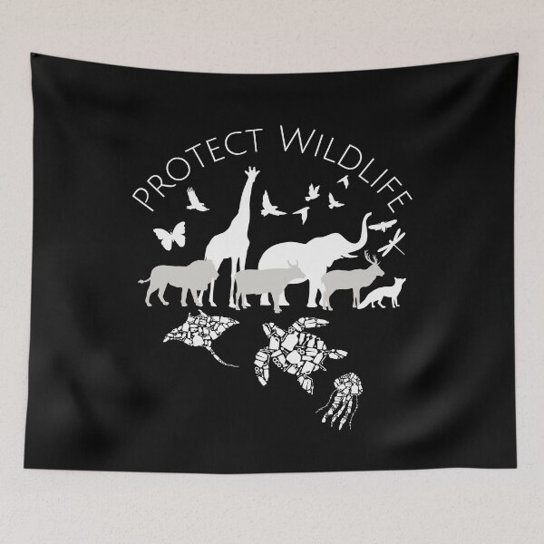 Item preview, Protect Wildlife Silhouette Animals Nature Design designed and sold by EarthArtDesigns.