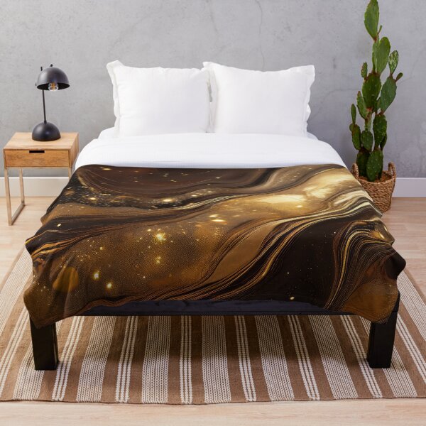 Item preview, Molten Gold & Chocolate Marble: Abstract Liquid Art designed and sold by Ladyfyre.