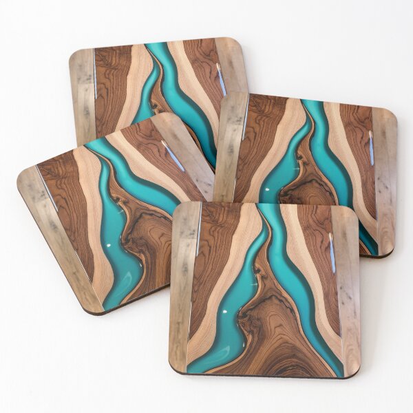 Item preview, Wood Epoxy Design Turquoise designed and sold by Ken5280.