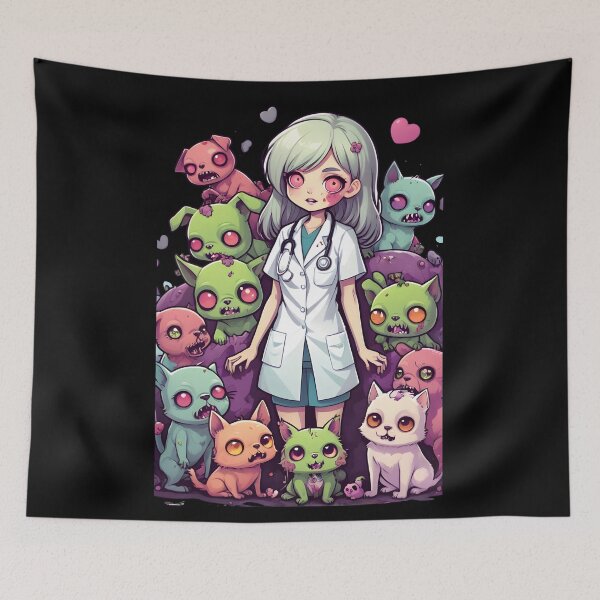 Item preview, Adorable Zombie Vet with Pet Zombies designed and sold by Mechanical-Artt.