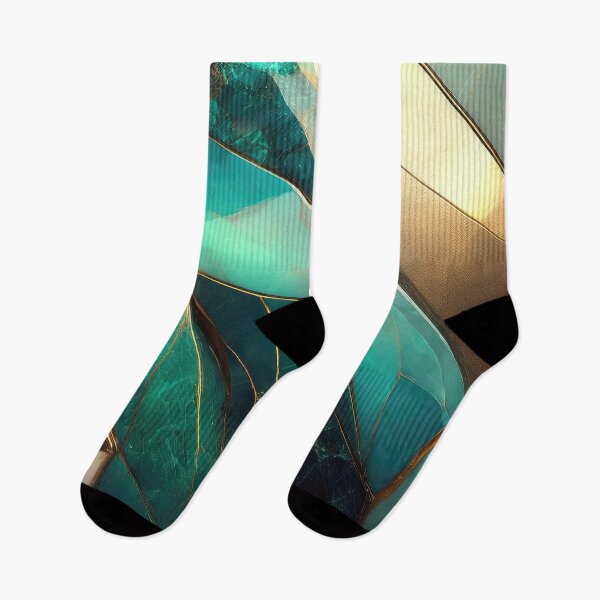 Item preview, Emerald & Gold Mosaic: Abstract Geometric Art designed and sold by Ladyfyre.
