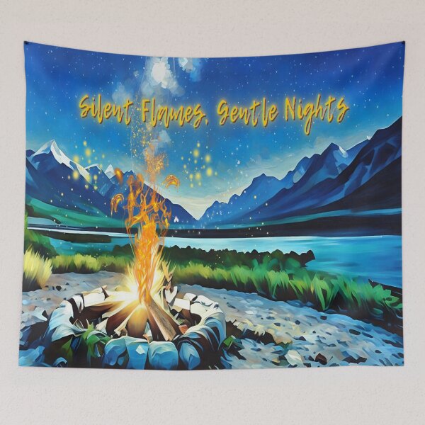 Item preview, Silent Flames, Gentle Nights – Campfire Under Stars designed and sold by gleefulme.