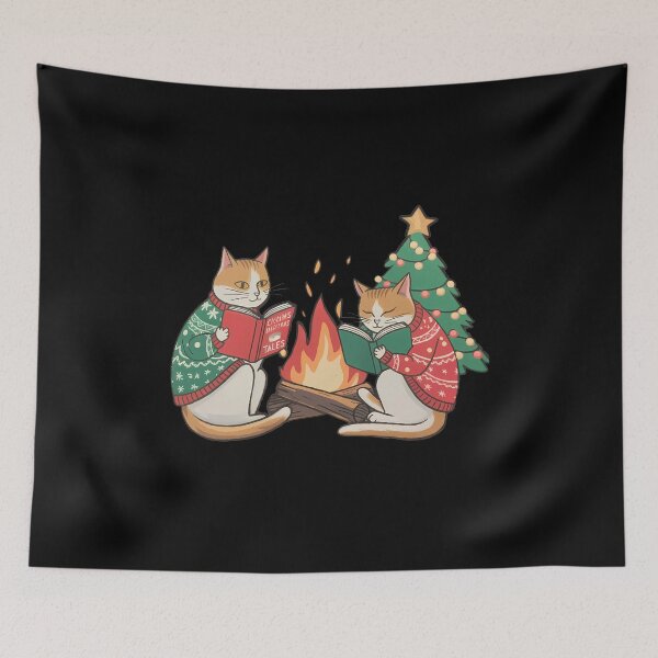Item preview, Cozy Christmas Cats designed and sold by ZingZest.