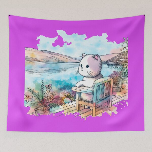 Item preview,  3D Vibrant Sketch of the Sea of Galilee and Tiberias,   designed and sold by PaintMeWorld.