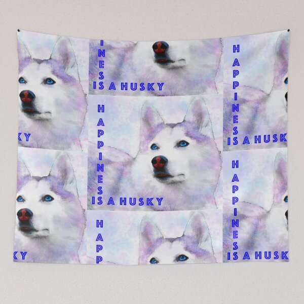 Item preview, Happiness is a Rainbow Husky designed and sold by May Finch.