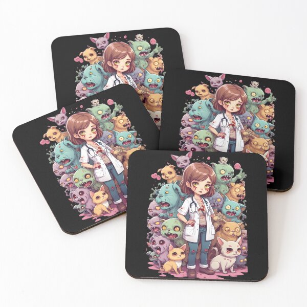 Item preview, Cute Zombie Vet Surrounded by Lovable Undead Pets designed and sold by Mechanical-Artt.