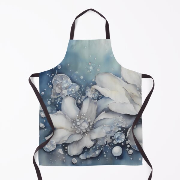 Item preview, Silver Flowers on Blue designed and sold by CalmnessbyChoice.