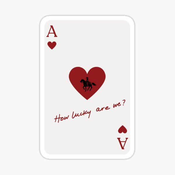 Vista previa del artículo con la obra «Tarjeta vintage How Lucky As de corazones negro», diseñado y vendido por obsobbsshop.